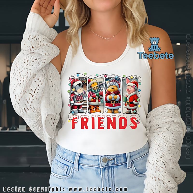 Winnie The Pooh Christmas Friends Tanktop Disney Christmas Matching Winnie The Pooh Christmas Friends Tanktop Disney Christmas Matching