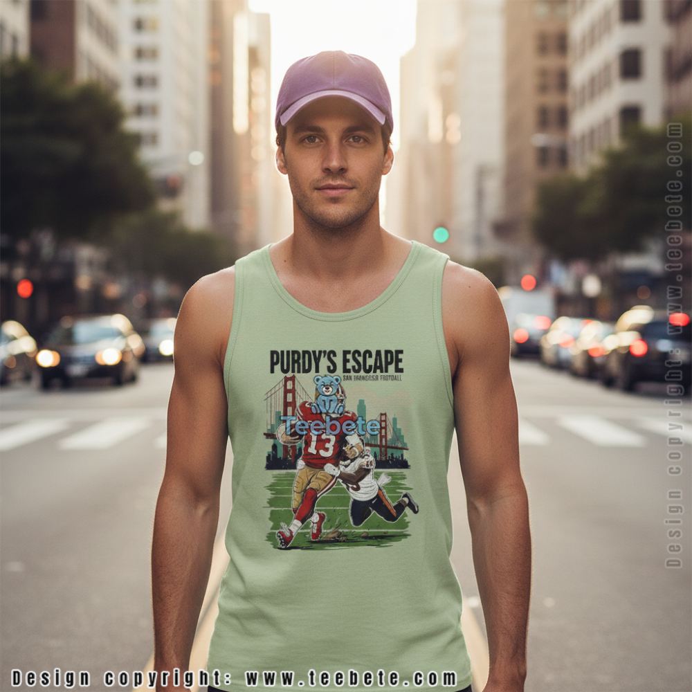 49Ers Vs Chicago Bears Brock Purdy Escape Tanktop 49Ers Vs Chicago Bears Brock Purdy Escape Tanktop