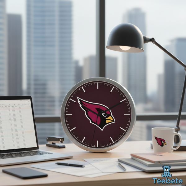 Arizona Cardinals Desk Clock Office Decoration