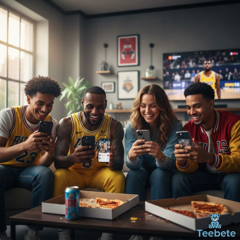 Basketball Player Fans Social Media Connection Basketball Player Fans Social Media Connection