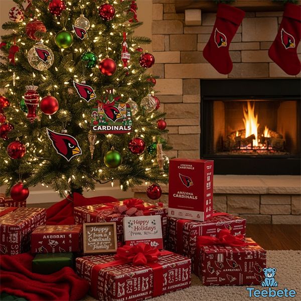 Cardinals Christmas Gift Under Tree Dad