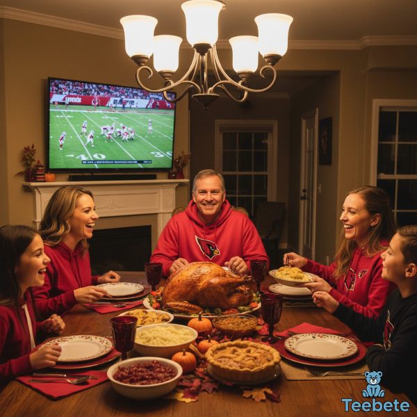 Cardinals Fan Thanksgiving Dinner Football Watching