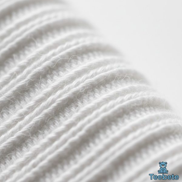 Cotton T Shirt Fabric Fibers Close Up View