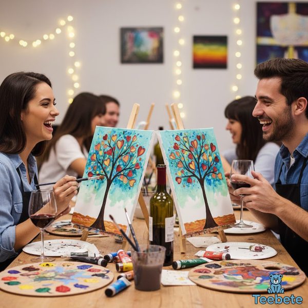Couples Paint And Sip Canvas Experience