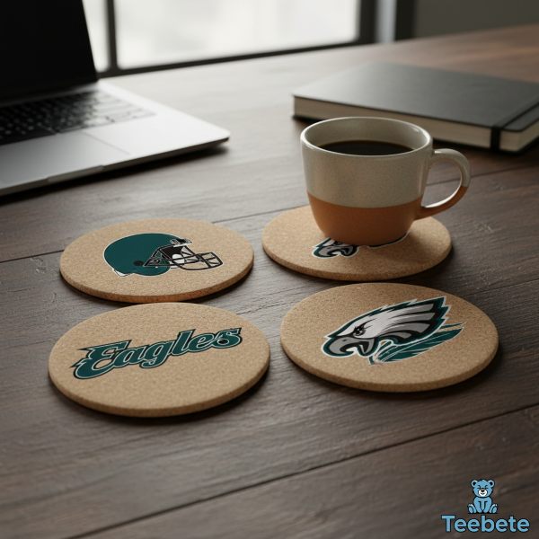 Eagles Drink Coasters Set For Office And Home Desk