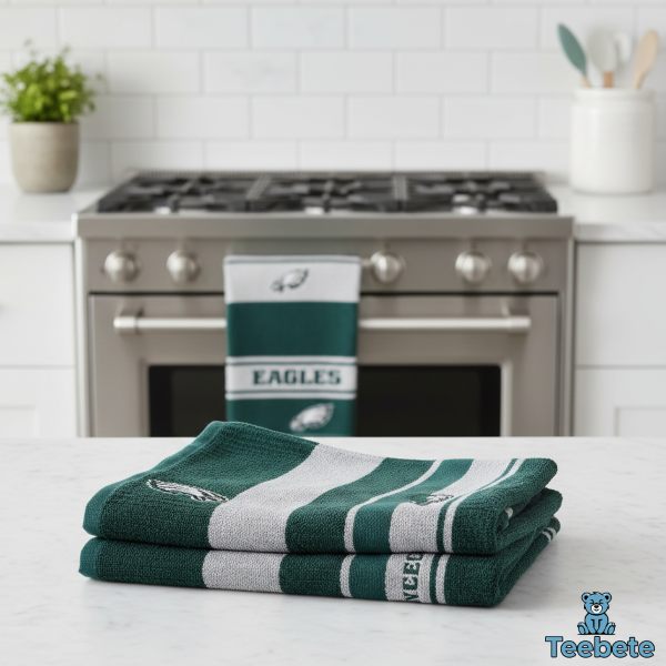 Eagles Kitchen Towels Striped Team Colors Eagles Kitchen Towels Striped Team Colors