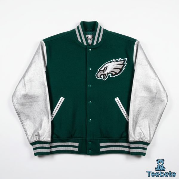 Eagles Varsity Jacket Design Details Closeup