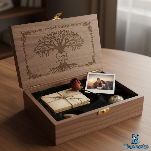 Engraved Anniversary Tree Keepsake Box