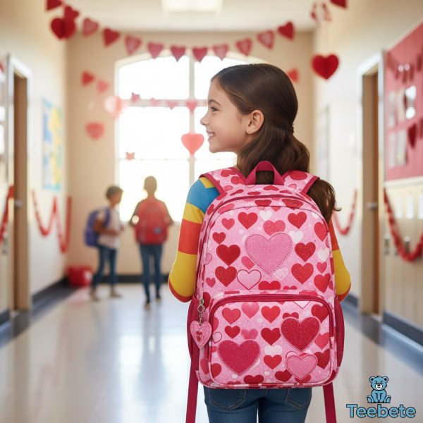 Heart Backpack For School Kids Valentine Heart Backpack For School Kids Valentine