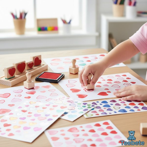 Heart Stamp And Sticker Set For Crafts Heart Stamp And Sticker Set For Crafts