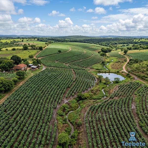 Organic Cotton Fabric Growing Process & Key Differences 14 Organic Cotton Rain Fed Farming Landscape