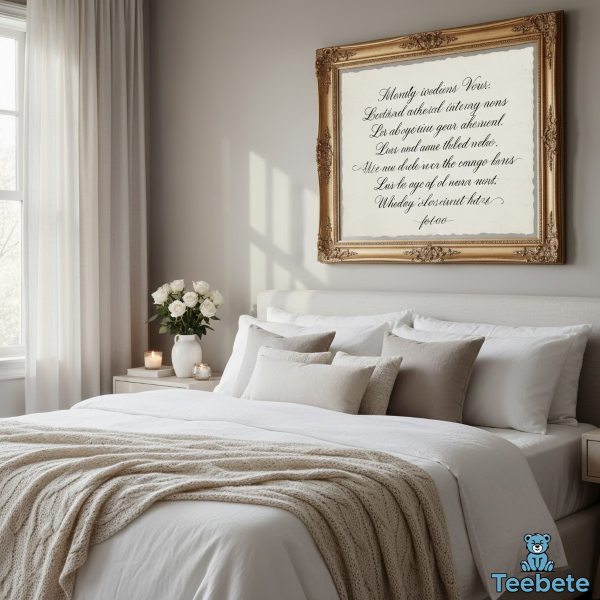 Personalized Wedding Vows Framed Calligraphy Art