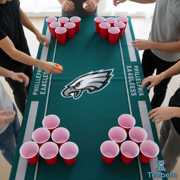 Philadelphia Eagles Beer Pong Table Cover Game Night Philadelphia Eagles Beer Pong Table Cover Game Night