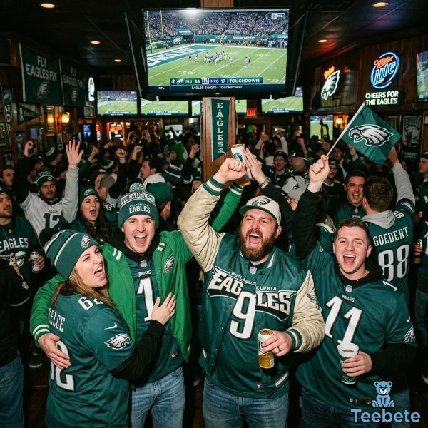 Philadelphia Eagles Fans Celebrating Team Culture Real Life Scene