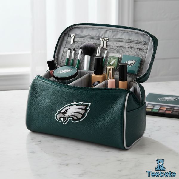 Philadelphia Eagles Makeup Bag With Team Logo