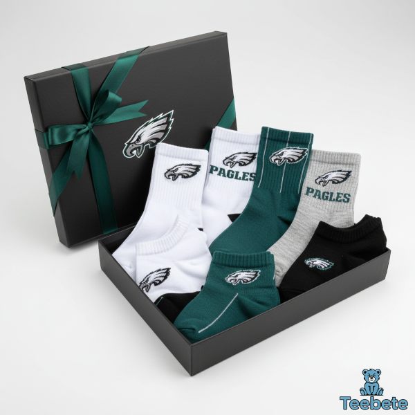 Philadelphia Eagles Socks Gift Set In Team Colors