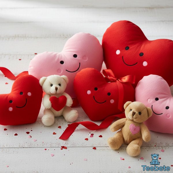 Red And Pink Heart Plush Toys For Toddlers Red And Pink Heart Plush Toys For Toddlers