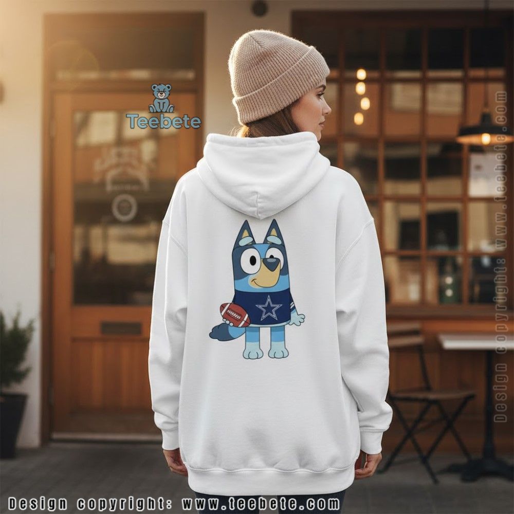 Bluey Dallas Cowboys Hoodie Cute Dog Cartoon Nfl Fan Appare Bluey Dallas Cowboys Hoodie Cute Dog Cartoon Nfl Fan Appare