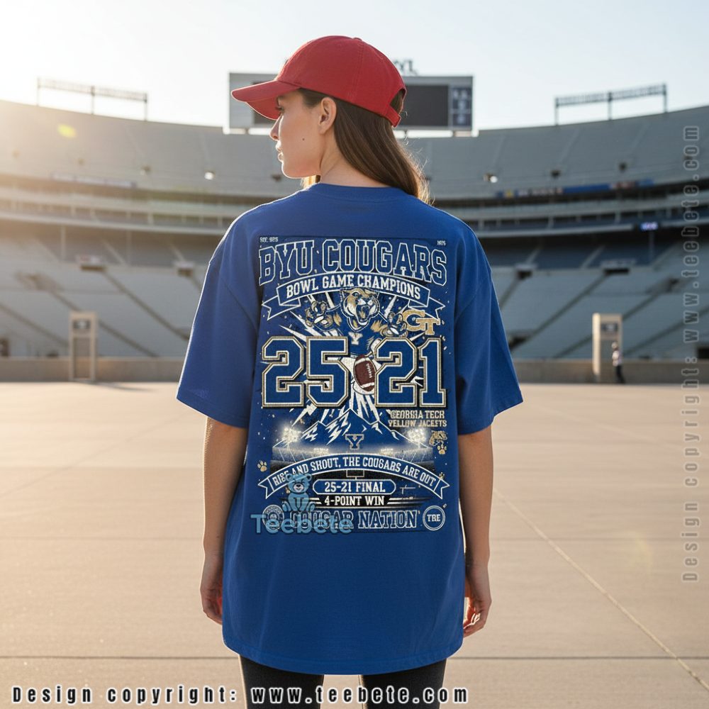 Byu Cougars Vs Georgia Tech Yellow Jackets 25 21 Pop Tarts Bowl Tee
