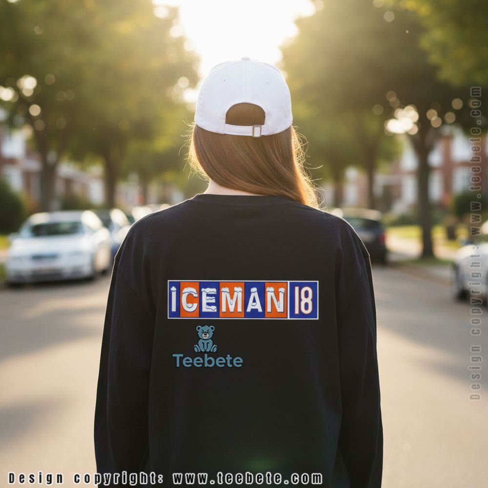 Chicago Bears Caleb Williams Iceman 18 Vintage Long Sleeve Chicago Bears Caleb Williams Iceman 18 Vintage Long Sleeve