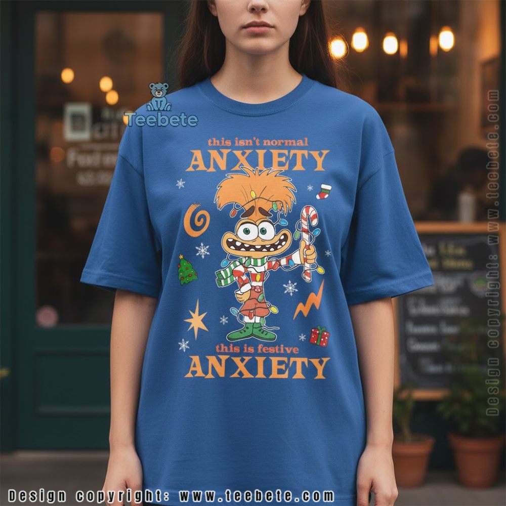 Christmas Anxiety Humorous Cartoon Character Shirt