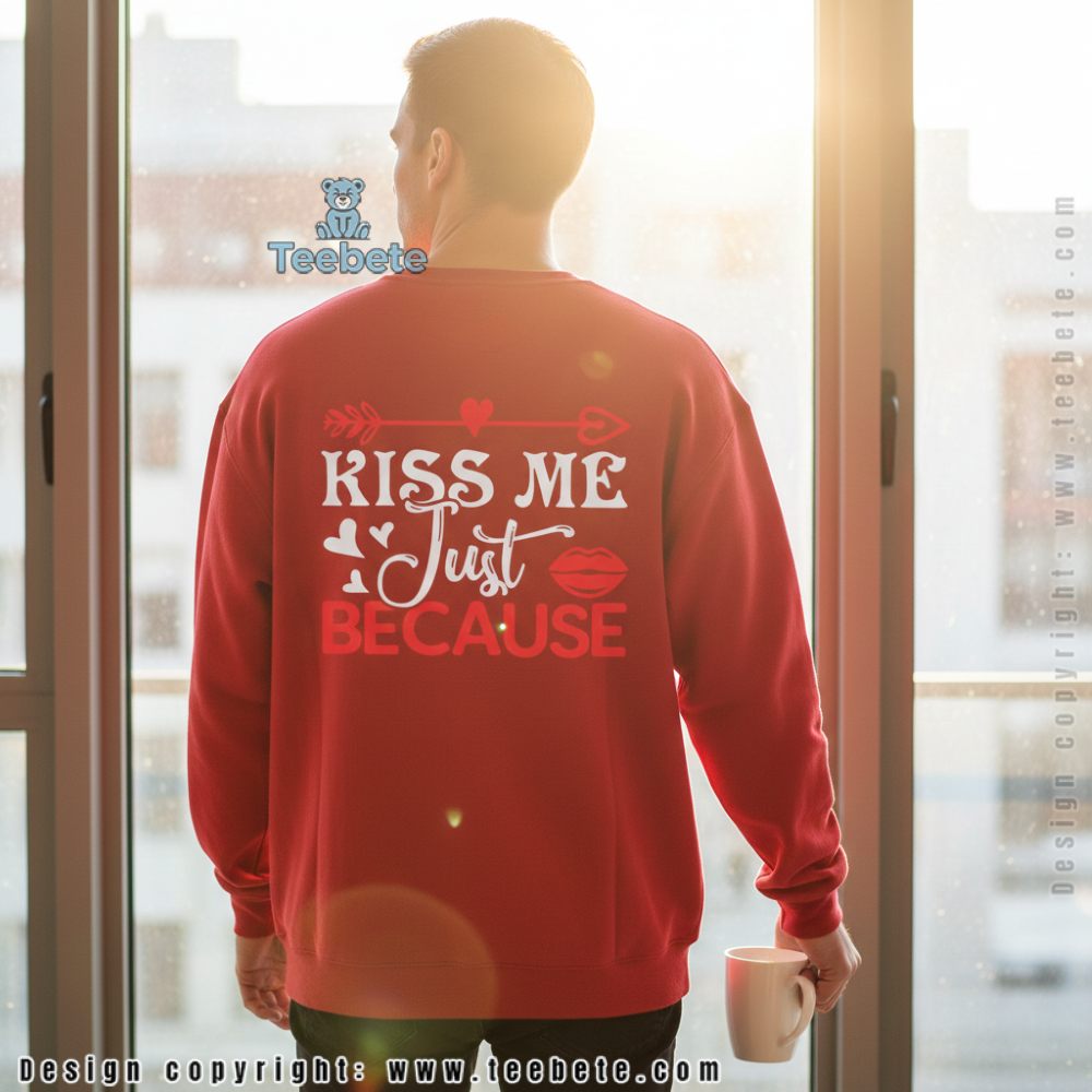 Cute Love Lips Valentine Day Kiss Me Quote Long Sleeve Cute Love Lips Valentine Day Kiss Me Quote Long Sleeve