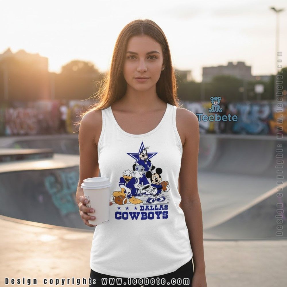 Dallas Cowboys Disney Tanktop Mickey Donald Goofy Dallas Cowboys Disney Tanktop Mickey Donald Goofy