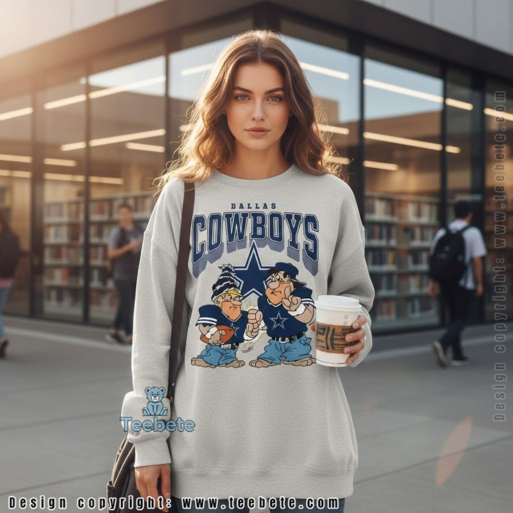 Dallas Cowboys Flintstones Long Sleeve 90S Style Football Dallas Cowboys Flintstones Long Sleeve 90S Style Football