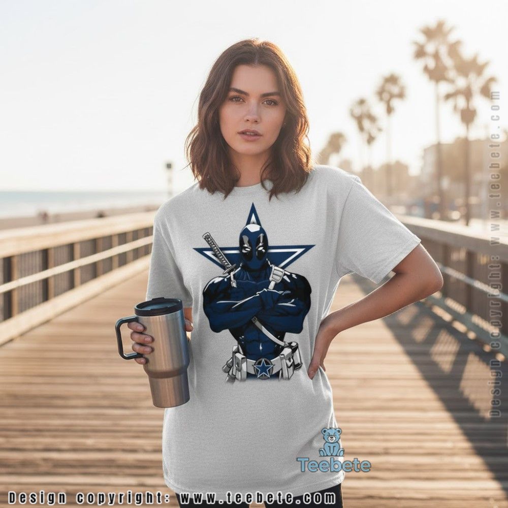 Deadpool Dallas Cowboys Shirt Marvel Superhero Fan Gear Gift