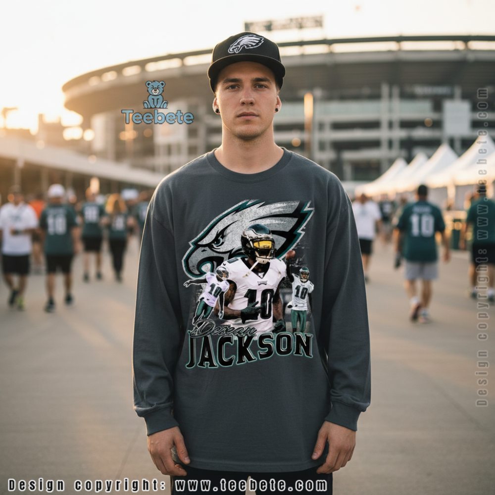 Desean Jackson 10 Eagles Long Sleeve Philadelphia Wide Receiver Legend Desean Jackson 10 Eagles Long Sleeve Philadelphia Wide Receiver Legend