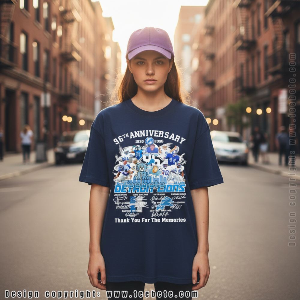 Detroit Lions 96Th Anniversary Thank For The Memories 1930 2026 Vintage Shirt