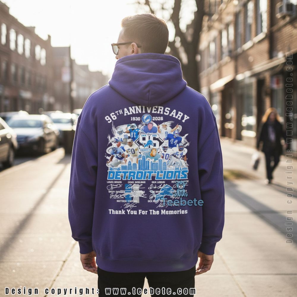 Detroit Lions 96Th Anniversary Thank For The Memories 1930 2026 Vintage Hoodie Detroit Lions 96Th Anniversary Thank For The Memories 1930 2026 Vintage Hoodie