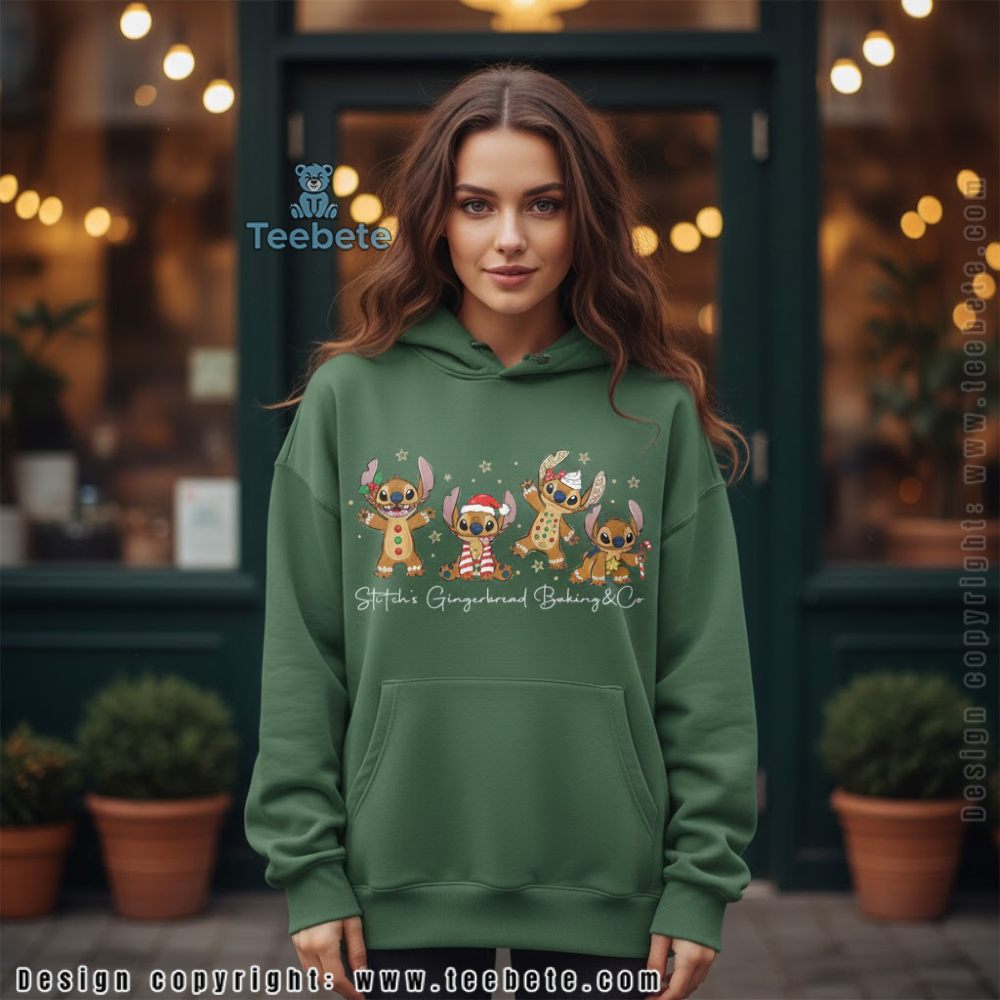 Disney Stitch Gingerbread Christmas Hoodie Baking Co Design Disney Stitch Gingerbread Christmas Hoodie Baking Co Design
