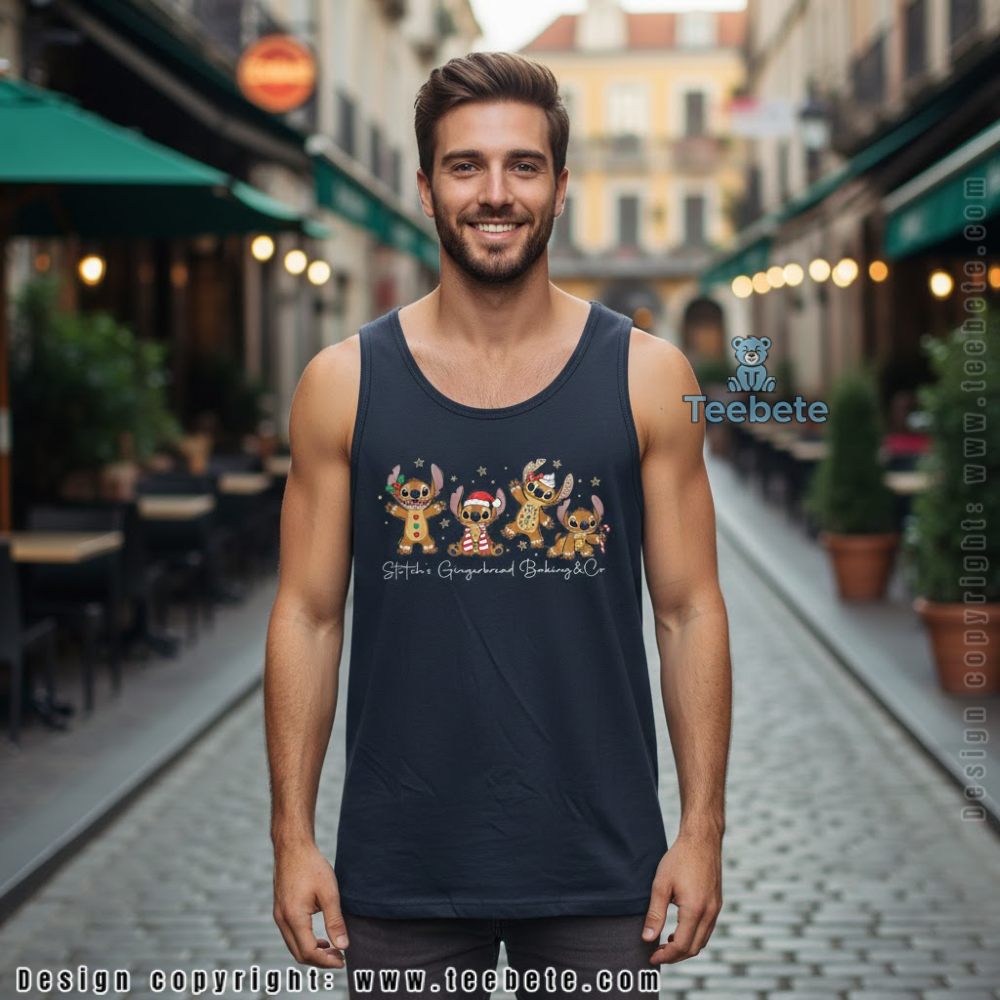 Disney Stitch Gingerbread Christmas Tanktop Baking Co Design Disney Stitch Gingerbread Christmas Tanktop Baking Co Design