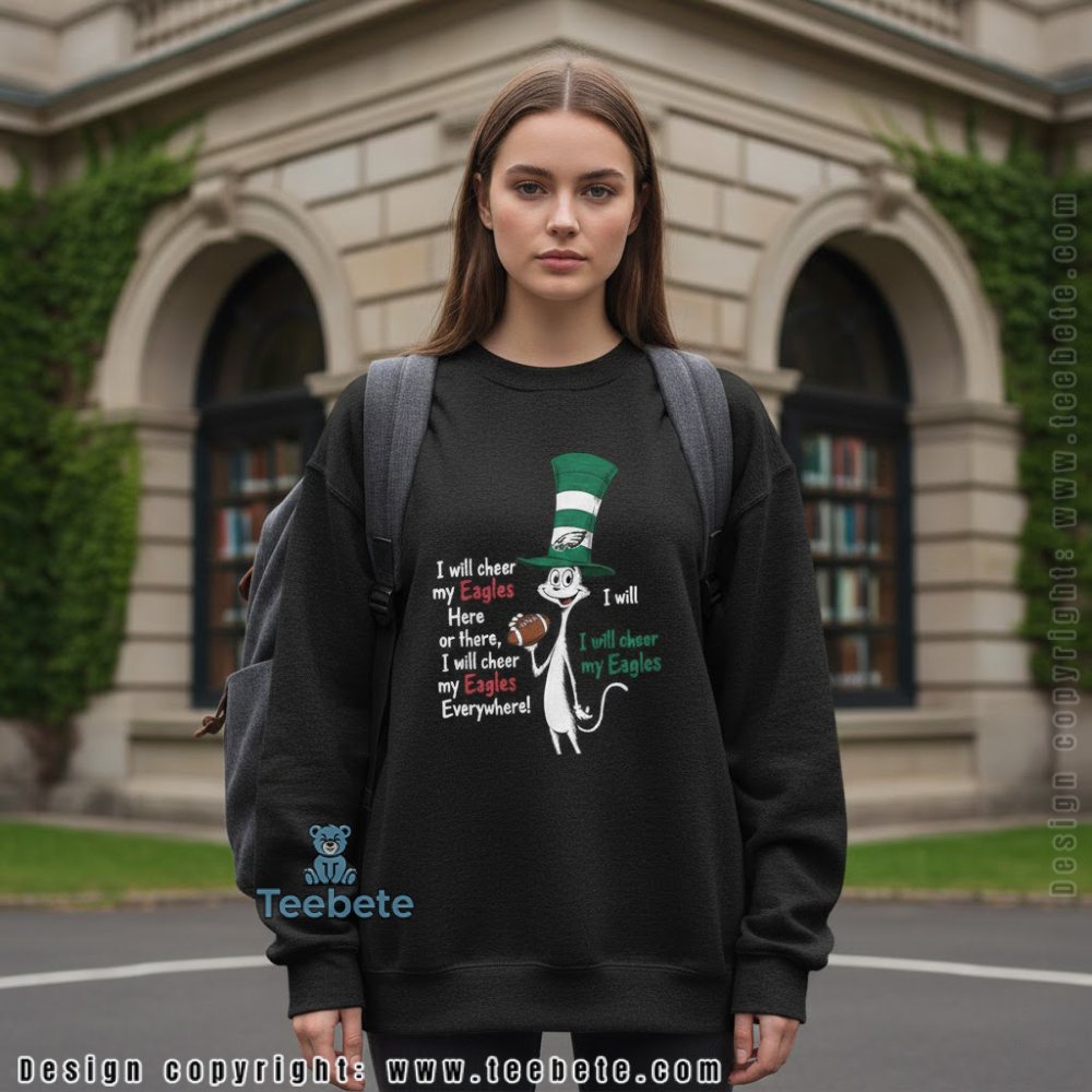 Dr Seuss Cat In The Hat Philadelphia Eagles Long Sleeve Dr Seuss Cat In The Hat Philadelphia Eagles Long Sleeve
