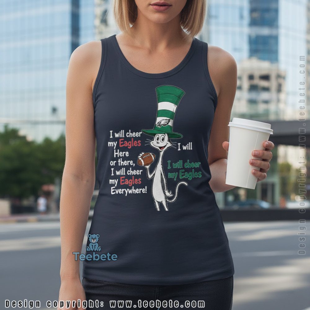 Dr Seuss Cat In The Hat Philadelphia Eagles Tanktop Dr Seuss Cat In The Hat Philadelphia Eagles Tanktop