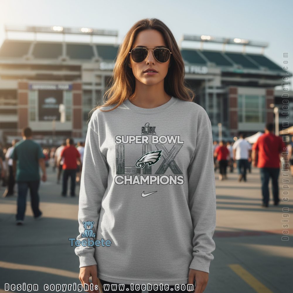 Eagles Super Bowl Lix Champions Official Long Sleeve Eagles Super Bowl Lix Champions Official Long Sleeve