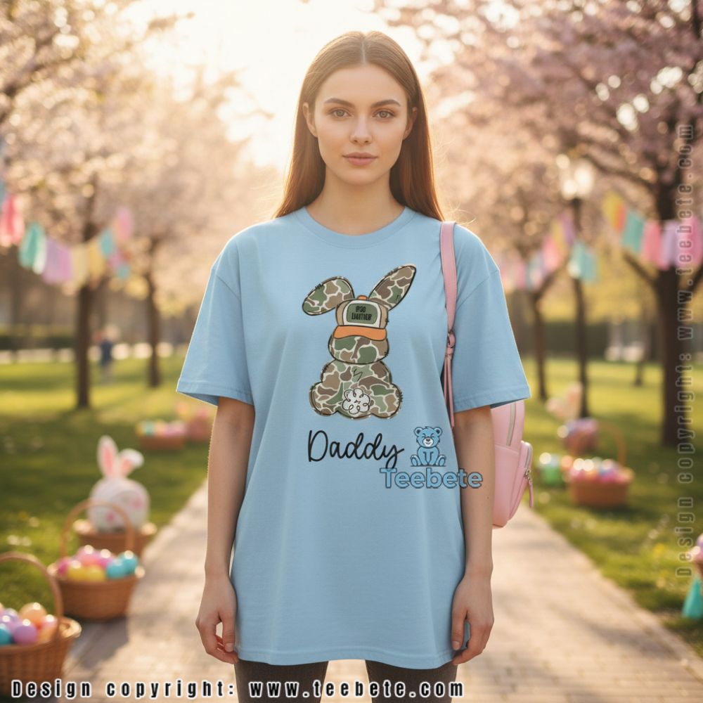 Easter Bunny Dad Camo Shirt
