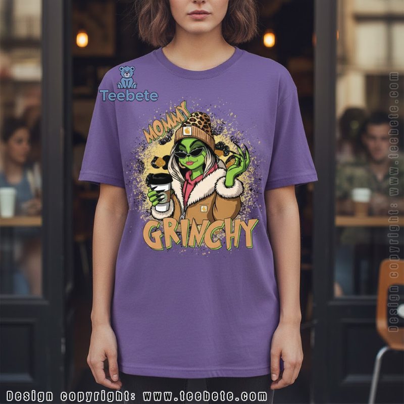 Fashion Grinch Mom Coffee Lover Graphic Shirt