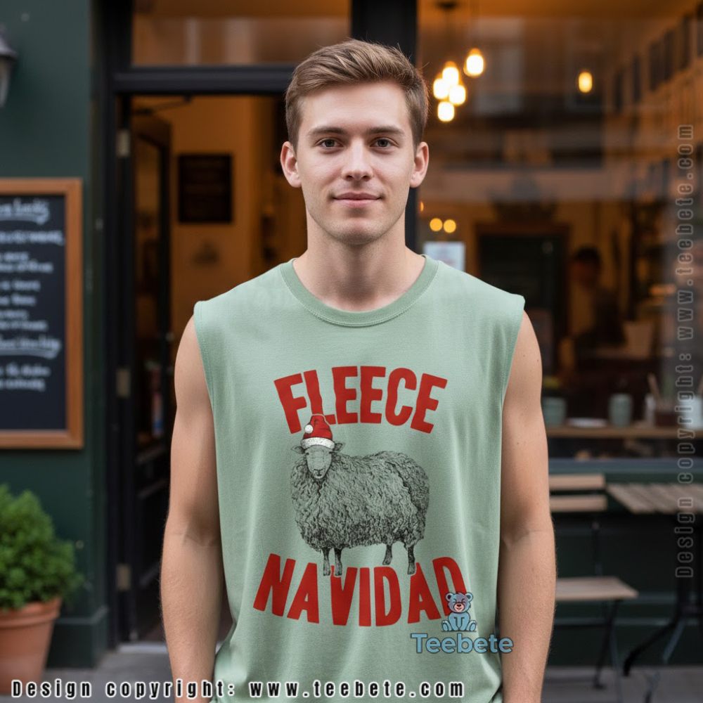 Fleece Navidad Sheep Christmas Pun Tanktop Fleece Navidad Sheep Christmas Pun Tanktop