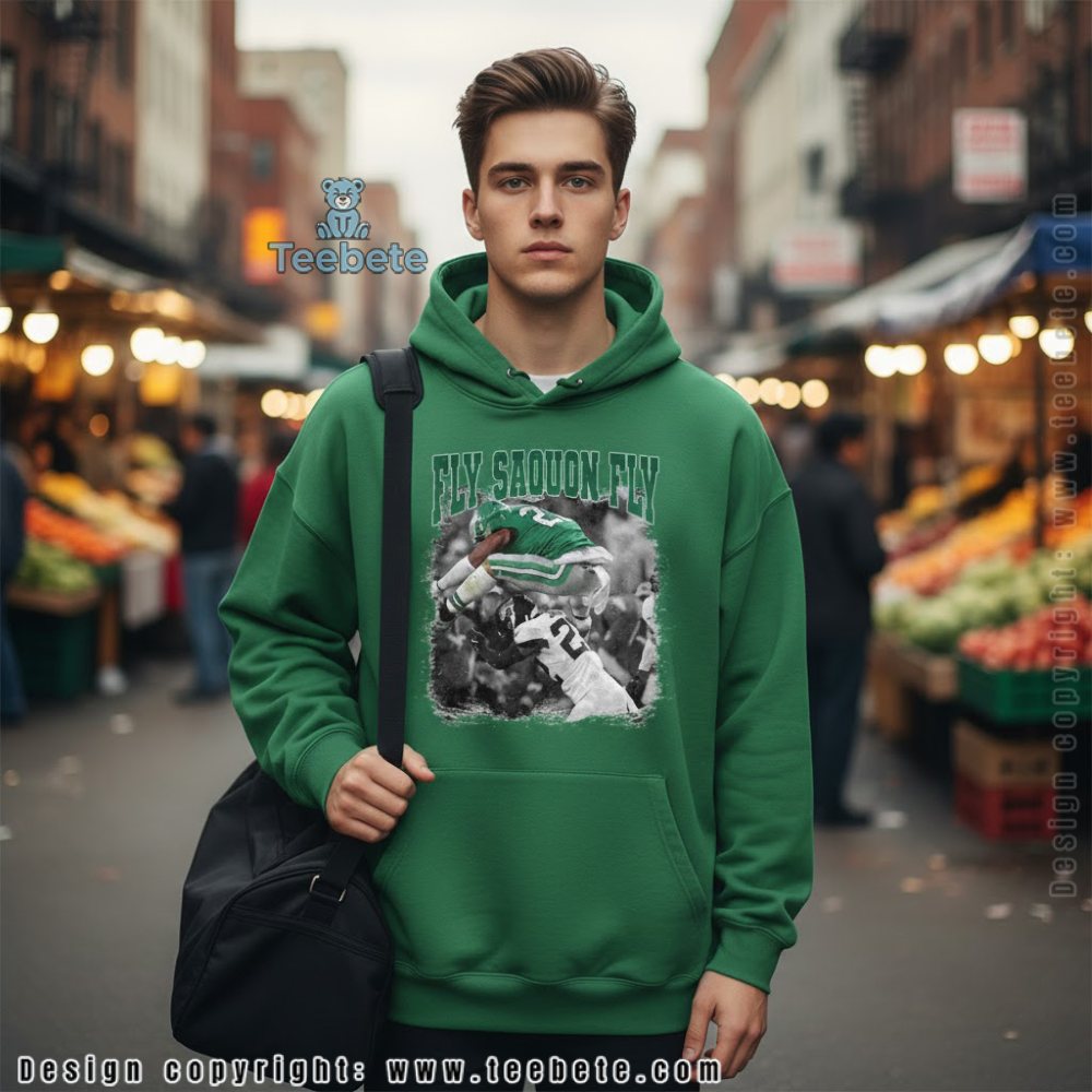 Fly Saquon Fly Philadelphia Football Action Hoodie Fly Saquon Fly Philadelphia Football Action Hoodie