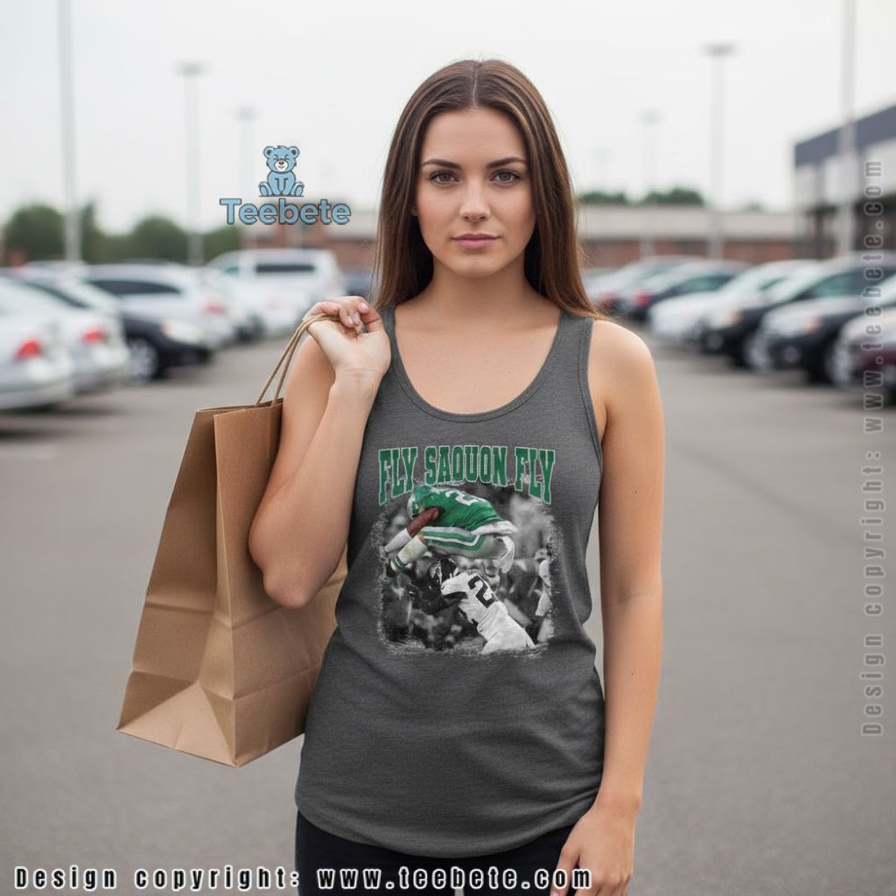 Fly Saquon Fly Philadelphia Football Action Tanktop Fly Saquon Fly Philadelphia Football Action Tanktop