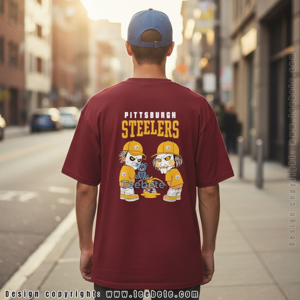 Funny Michael Myers Pittsburgh Steelers Piss On Ravens Bengals Tee
