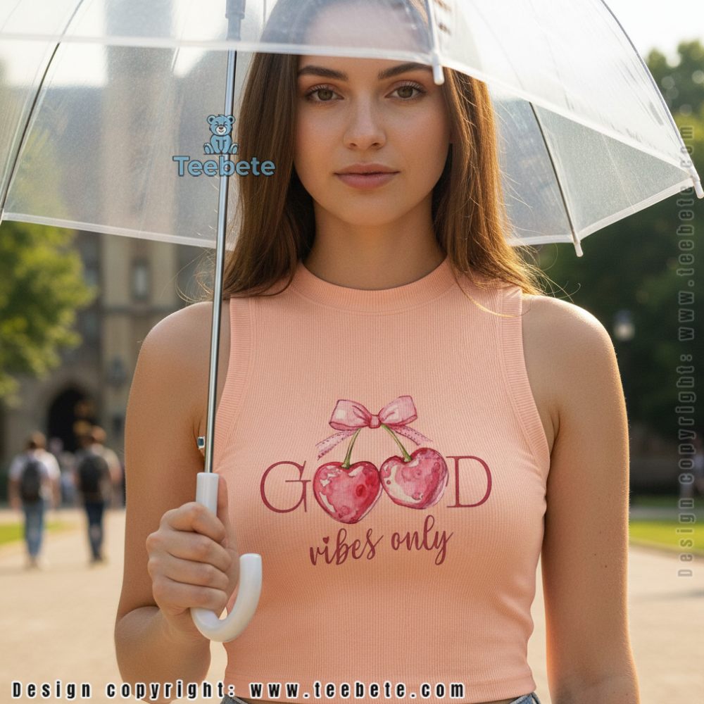 Good Vibes Only Heart Cherry Valentines Day Unisex Tanktop Good Vibes Only Heart Cherry Valentines Day Unisex Tanktop