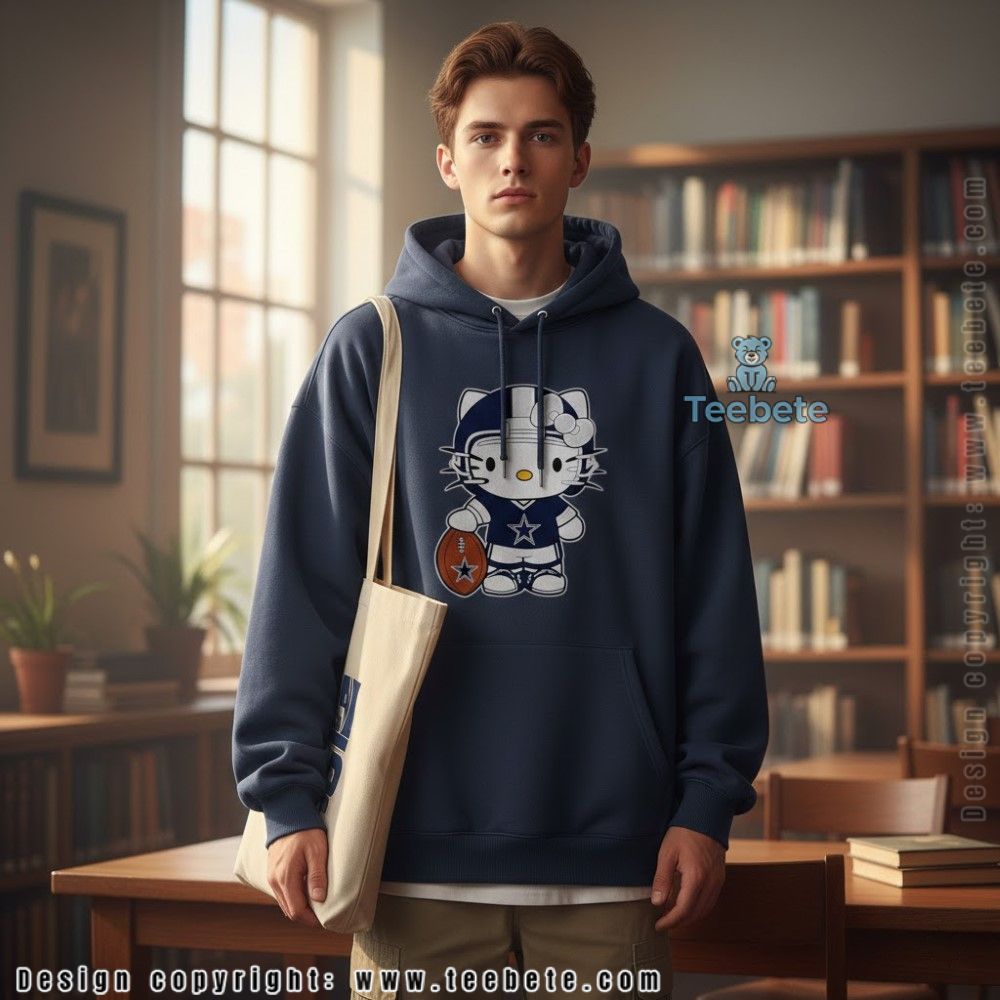Hello Kitty Dallas Cowboys Hoodie For Women Hello Kitty Dallas Cowboys Hoodie For Women