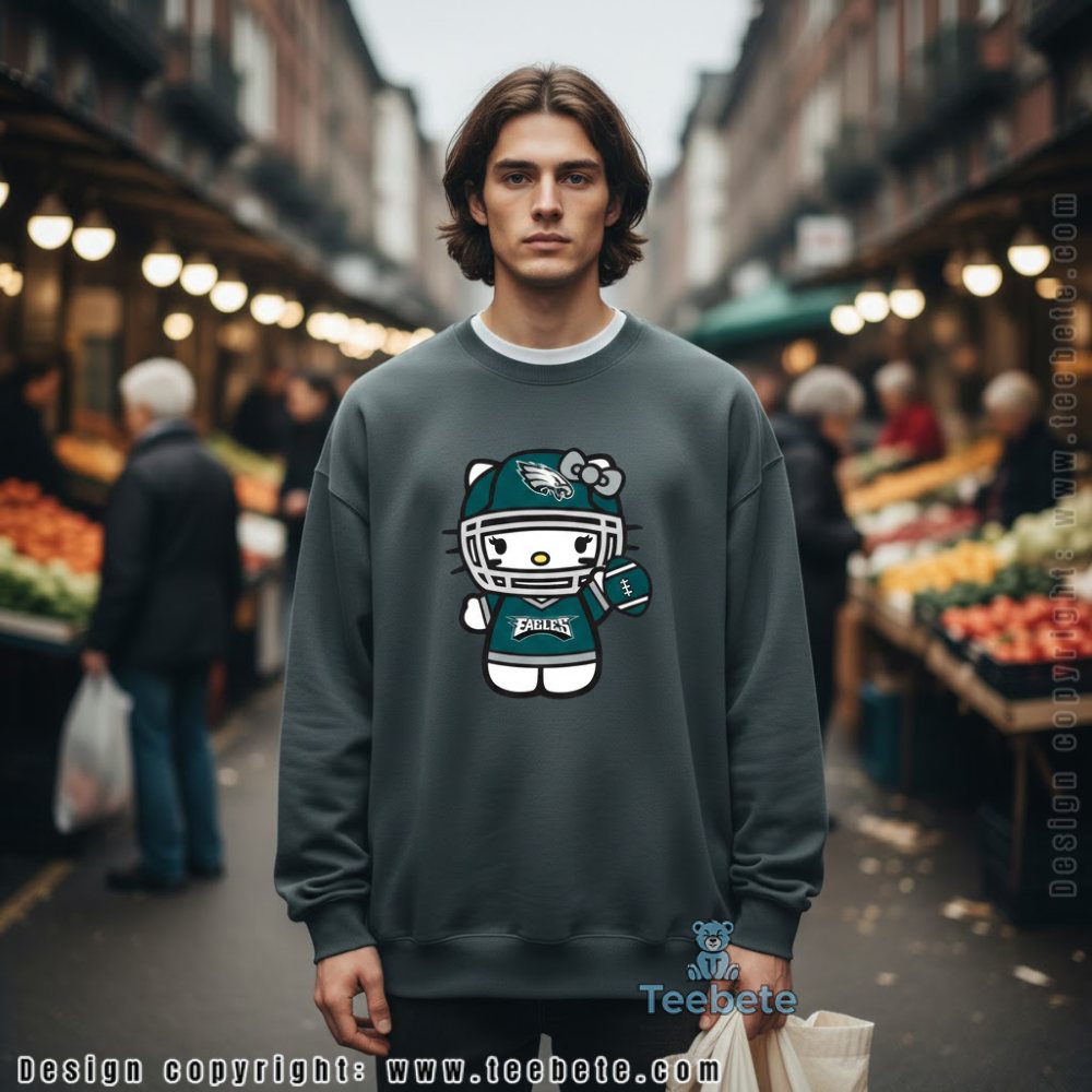 Hello Kitty Philadelphia Eagles Long Sleeve Football Player Hello Kitty Philadelphia Eagles Long Sleeve Football Player