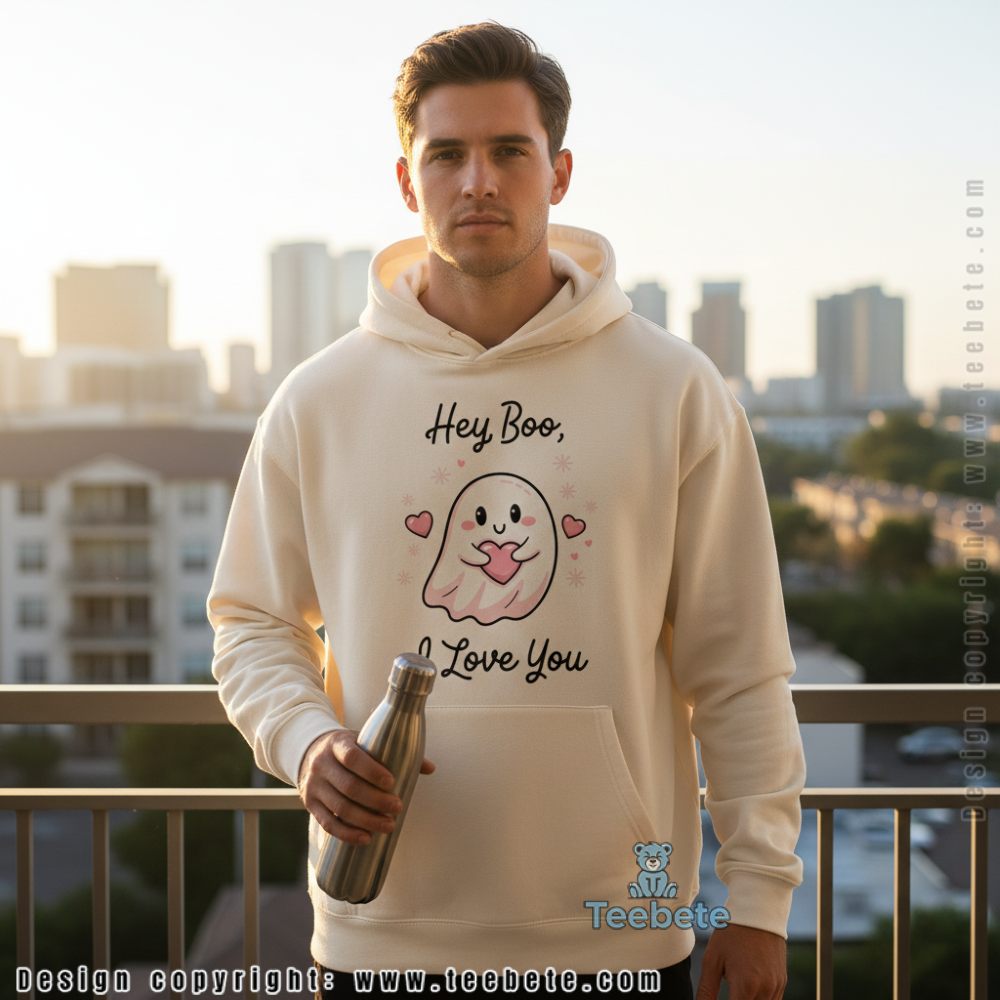 Hey Boo I Love You Hoodie Cute Ghost Valentines Day Hey Boo I Love You Hoodie Cute Ghost Valentines Day
