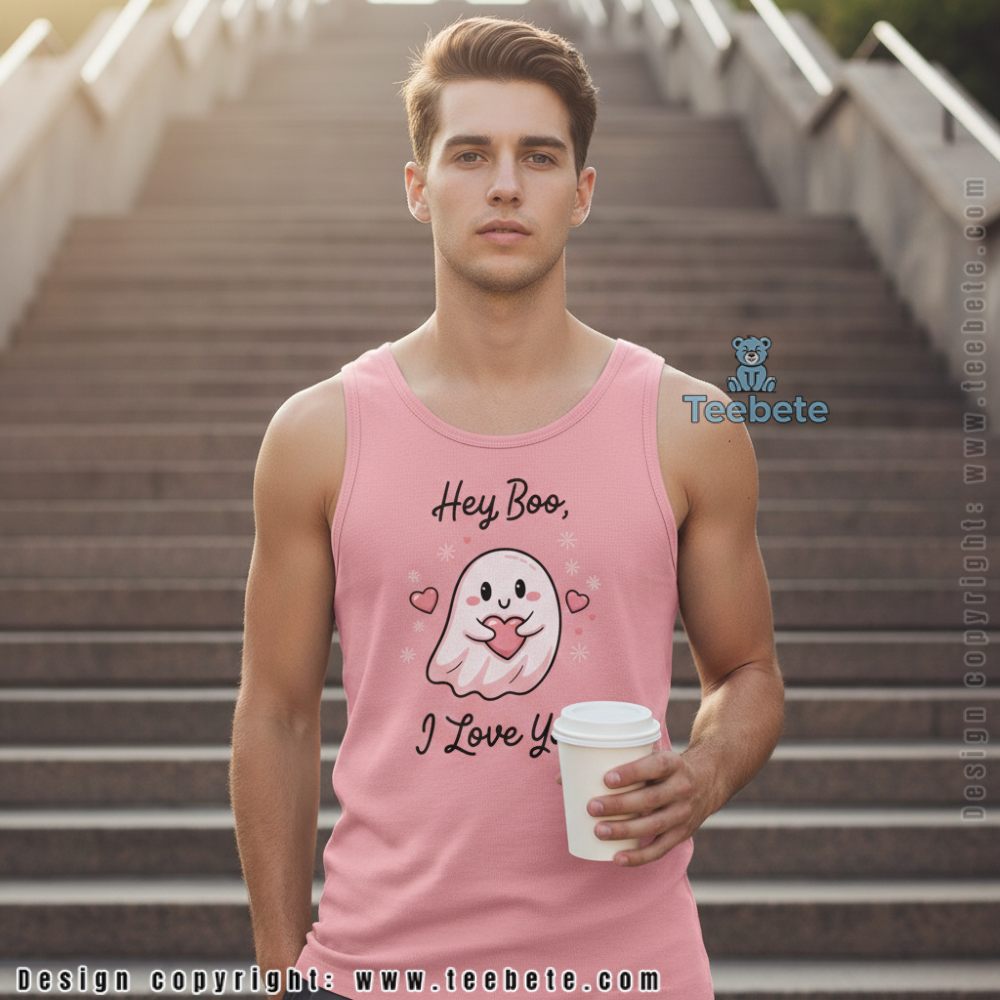 Hey Boo I Love You Tanktop Cute Ghost Valentines Day Hey Boo I Love You Tanktop Cute Ghost Valentines Day