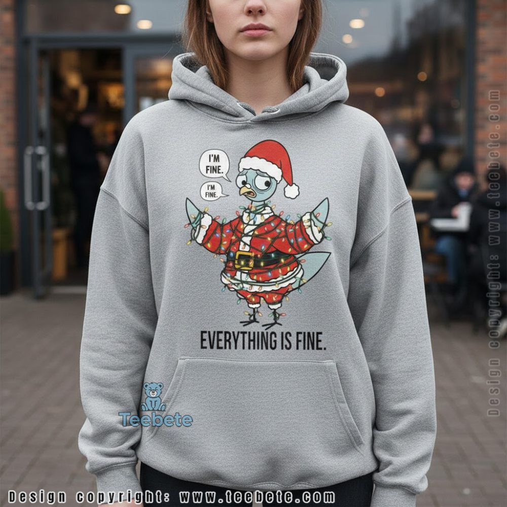 Im Fine Everything Is Fine Teacher Christmas Lights Hoodie Im Fine Everything Is Fine Teacher Christmas Lights Hoodie
