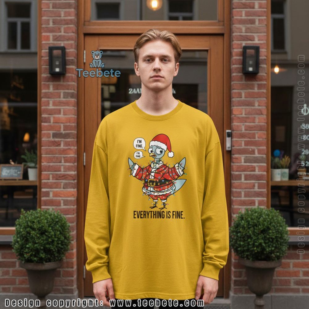 Im Fine Everything Is Fine Teacher Christmas Lights Long Sleeve Im Fine Everything Is Fine Teacher Christmas Lights Long Sleeve